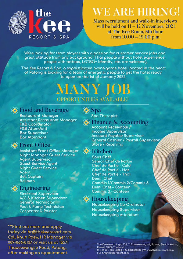 The Kee Resort and Spa, Mass Recruitment
