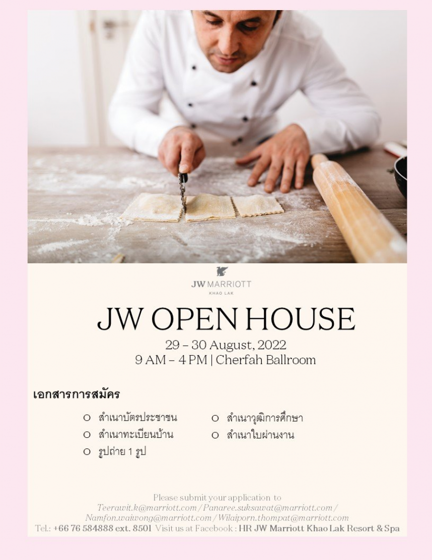 JW Open House  29 - 30 August 2022